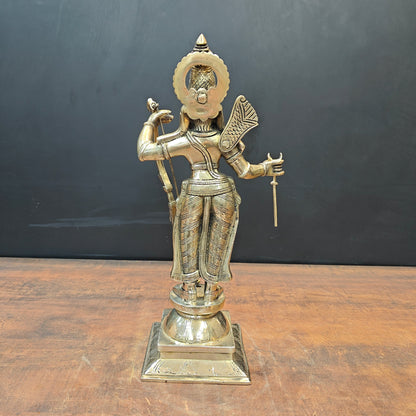 Brass Magnificent Lord Rama Statue 1.5 Feet by vendor-unknown - Hindu Gods (View 7)