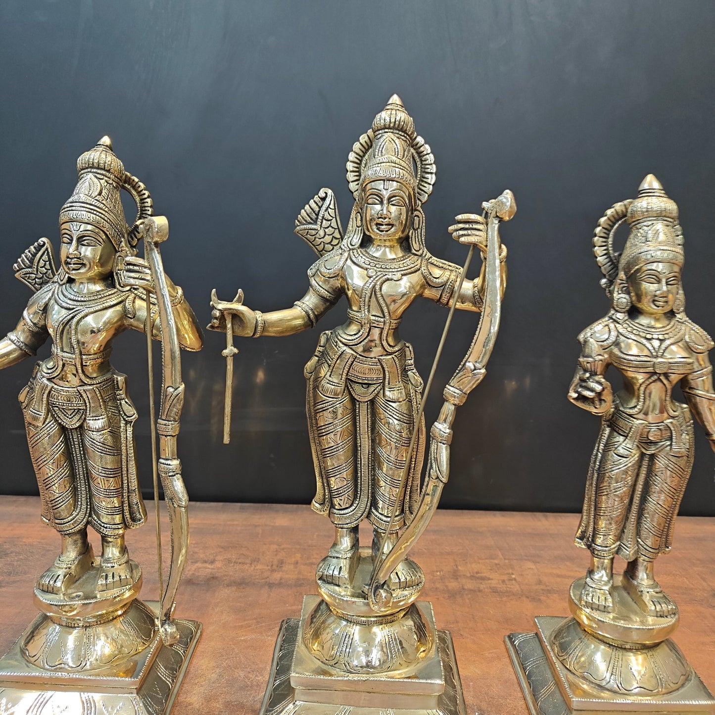 Brass Magnificent Lord Rama Darbar Idols 1.5 Feet