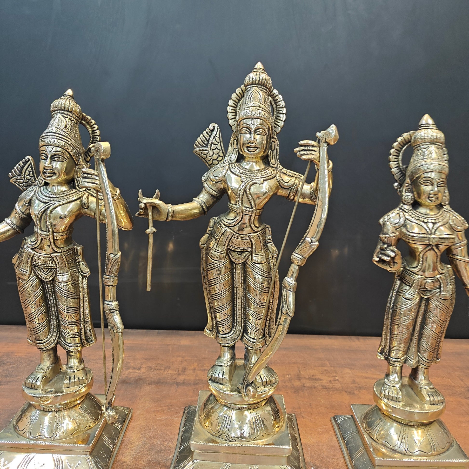 Brass Magnificent Lord Rama Darbar Idols 1.5 Feet - Image 2