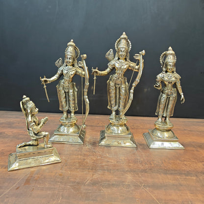 Brass Magnificent Lord Rama Darbar Idols 1.5 Feet by vendor-unknown - Hindu Gods (View 3)