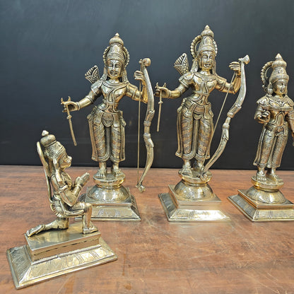Brass Magnificent Lord Rama Darbar Idols 1.5 Feet by vendor-unknown - Hindu Gods (View 4)