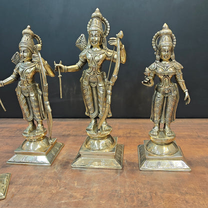 Brass Magnificent Lord Rama Darbar Idols 1.5 Feet by vendor-unknown - Hindu Gods (View 5)