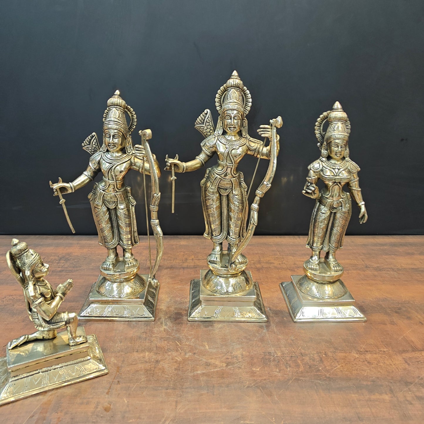 Brass Magnificent Lord Rama Darbar Idols 1.5 Feet