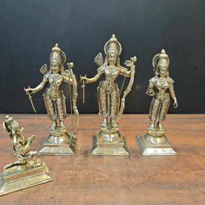 Brass Magnificent Lord Rama Darbar Idols 1.5 Feet by vendor-unknown - Hindu Gods (View 6)