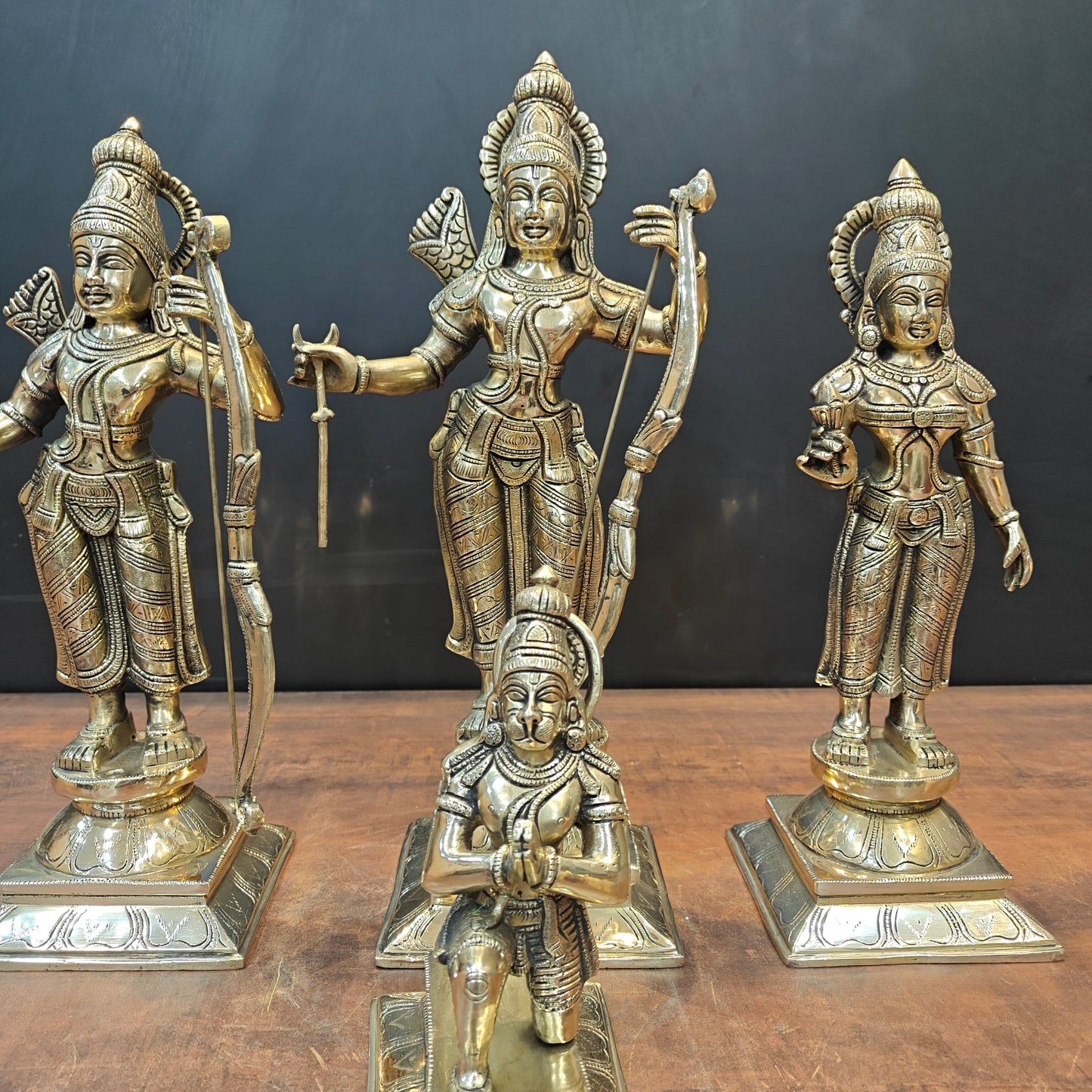 Brass Magnificent Lord Rama Darbar Idols 1.5 Feet