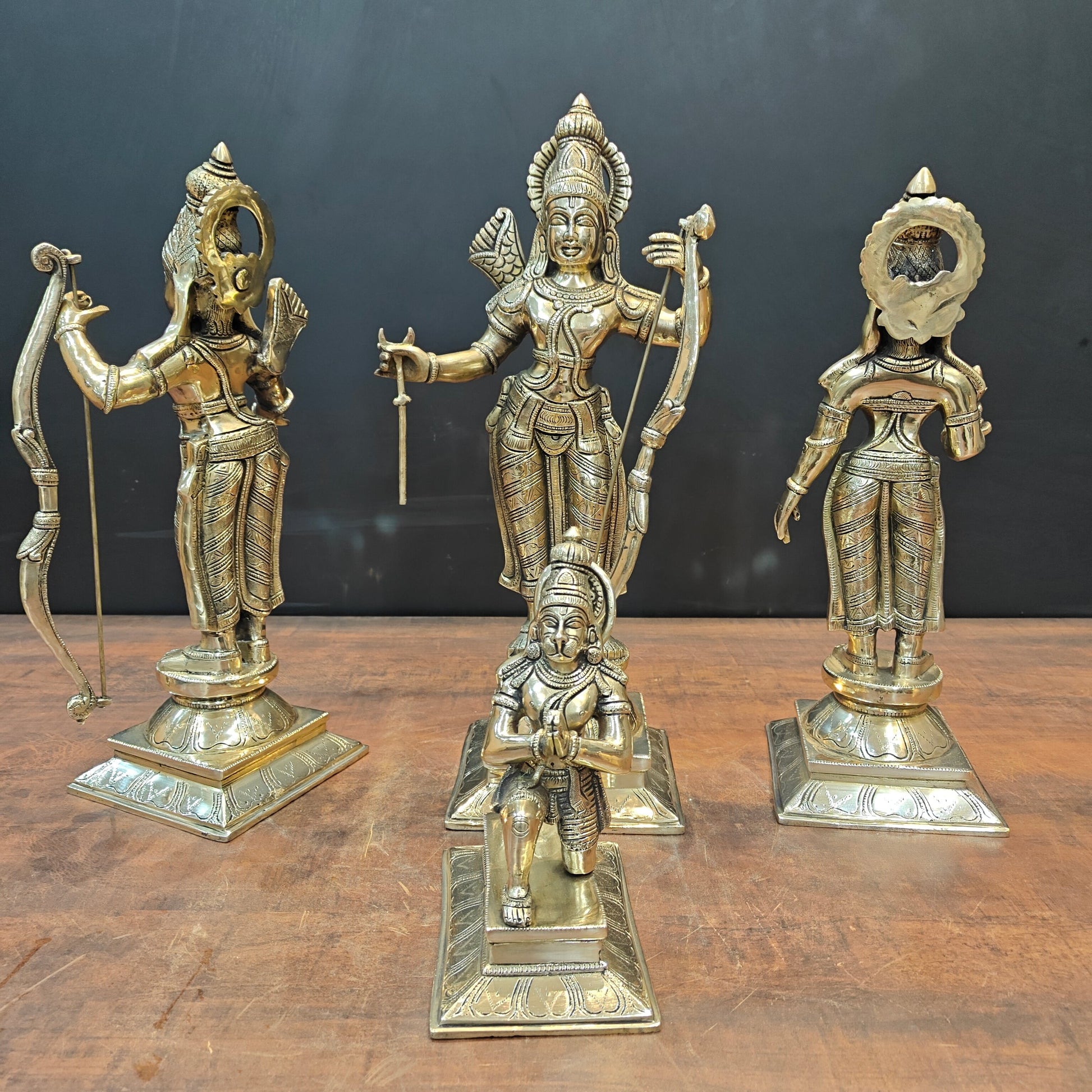 Brass Magnificent Lord Rama Darbar Idols 1.5 Feet - Image 9