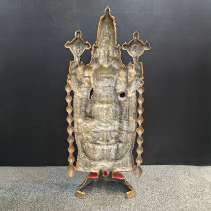 Brass Tirupati Balaji Idol Lord Venkateshwara With Stone Work 3 Feet by vendor-unknown - Hindu Gods (View 9)