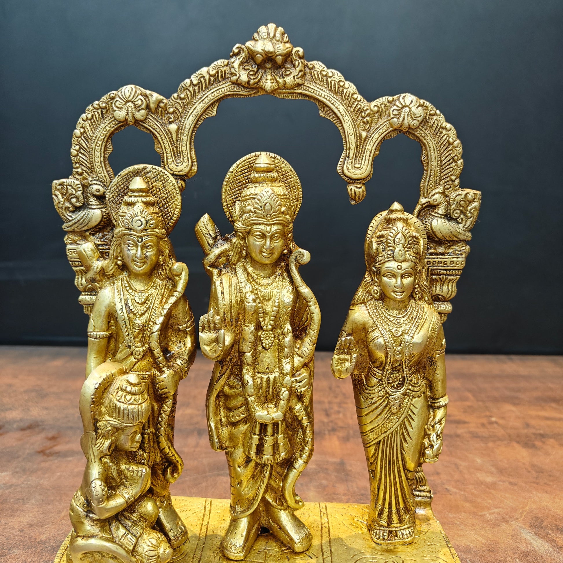 Brass Ram Darbar Idol For Home Temple Decor 1 Feet - Image 2