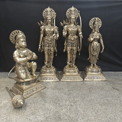 Brass Large Magnificent Lord Rama Darbar Idols 3.5 Feet by vendor-unknown - Hindu Gods (View 3)