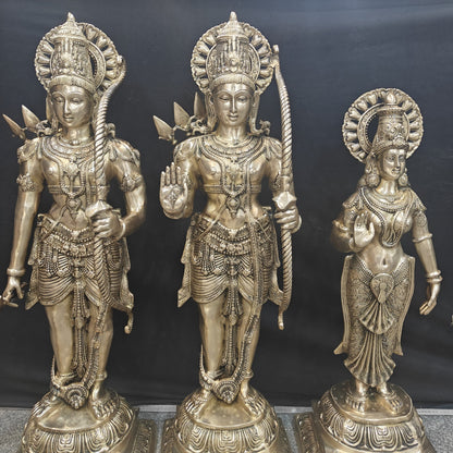 Brass Large Magnificent Lord Rama Darbar Idols 3.5 Feet by vendor-unknown - Hindu Gods (View 2)