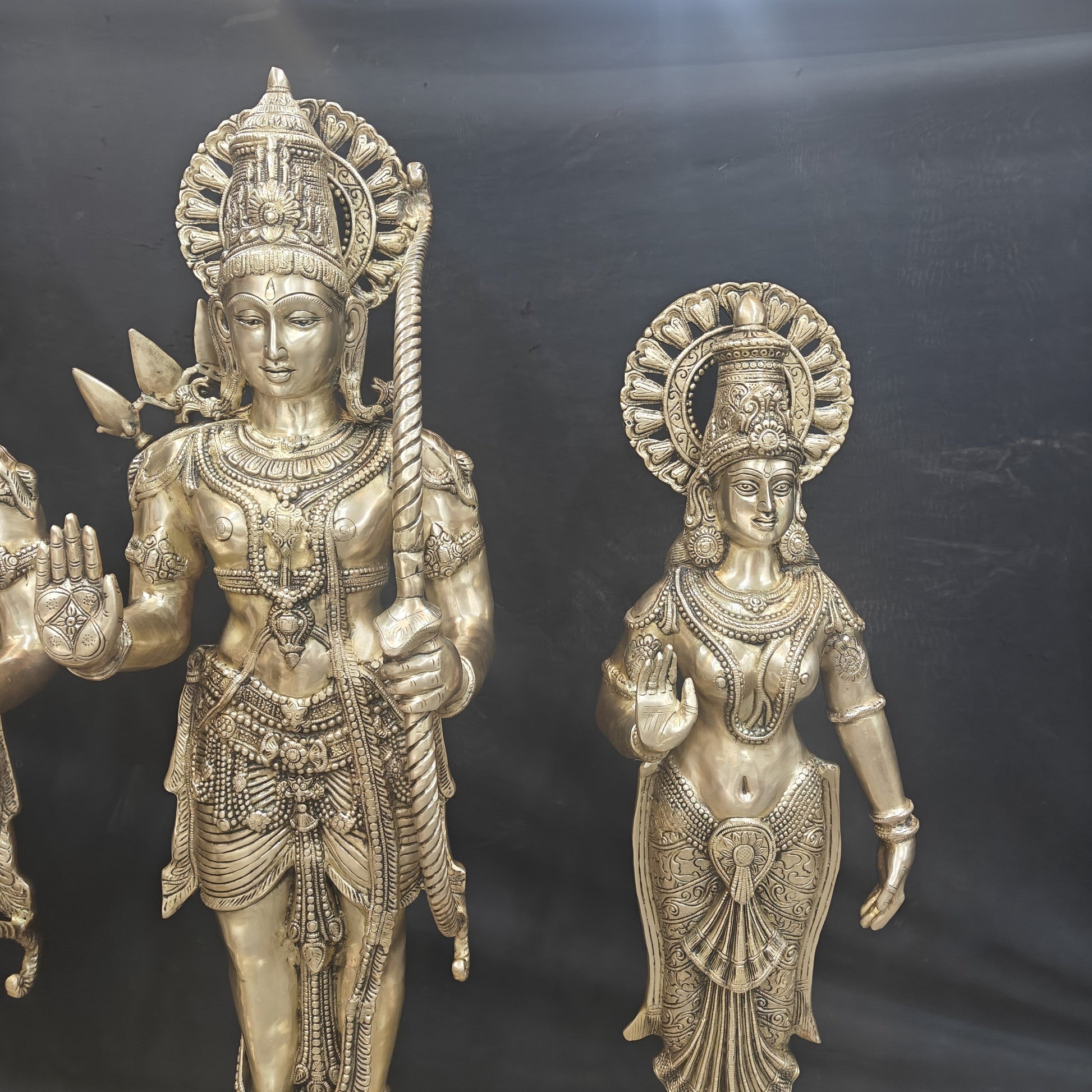 Brass Large Magnificent Lord Rama Darbar Idols 3.5 Feet - Image 8