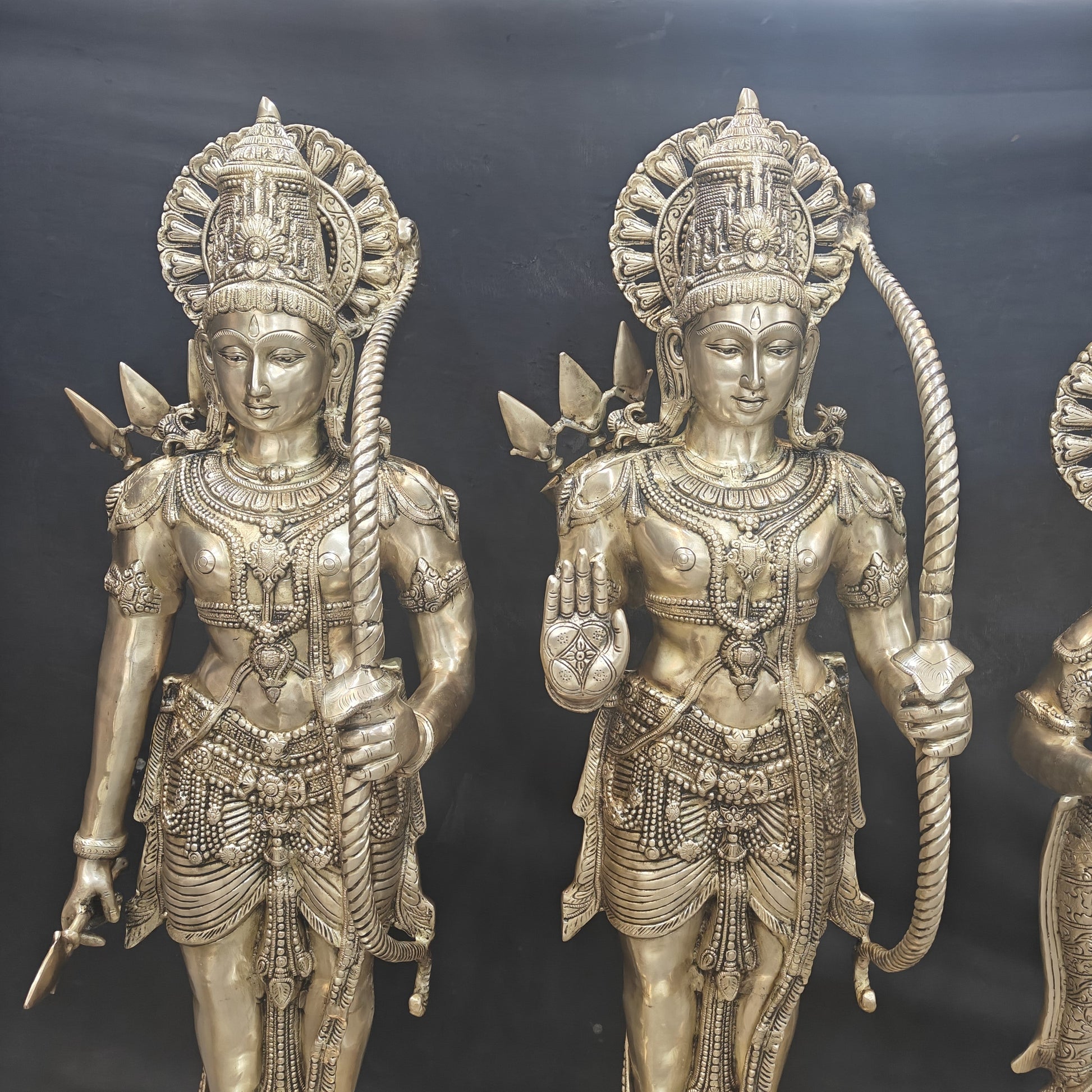 Brass Large Magnificent Lord Rama Darbar Idols 3.5 Feet - Image 9