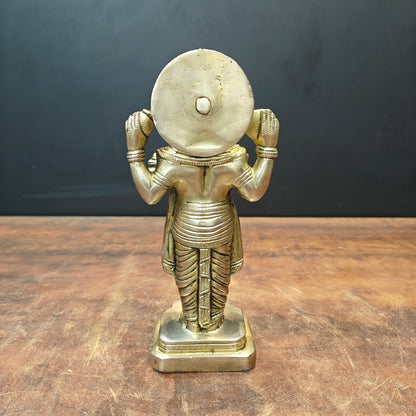 Brass Dhanvantari Statue The God of Ayurveda 9 Inch by vendor-unknown - Hindu Gods (View 7)
