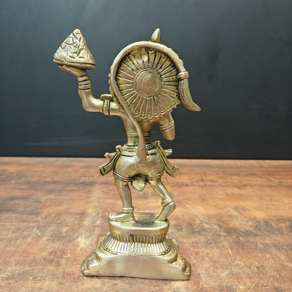 Brass Hanuman Idol Carrying Mountain 10 Inch by vendor-unknown - Hindu Gods (View 7)