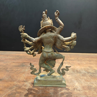 Brass Standing Buddhism Goddess Manjushri Green Patina Finish 12 Inch by vendor-unknown - Buddha (View 8)