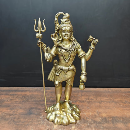 Brass Standing Lord Shiva Statue 2 Feet by vendor-unknown - Hindu Gods (View 3)
