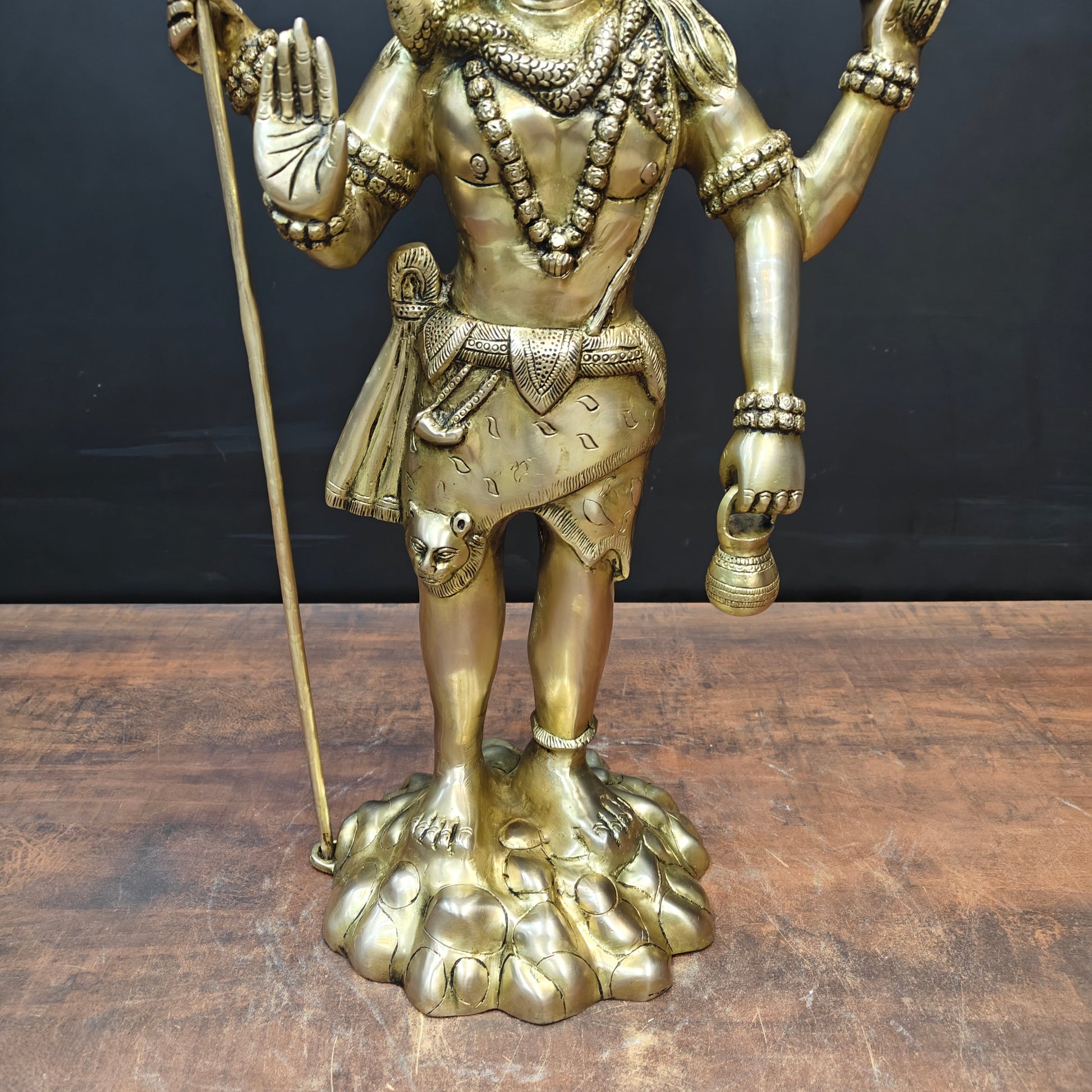 Brass Standing Lord Shiva Statue 2 Feet - Image 7