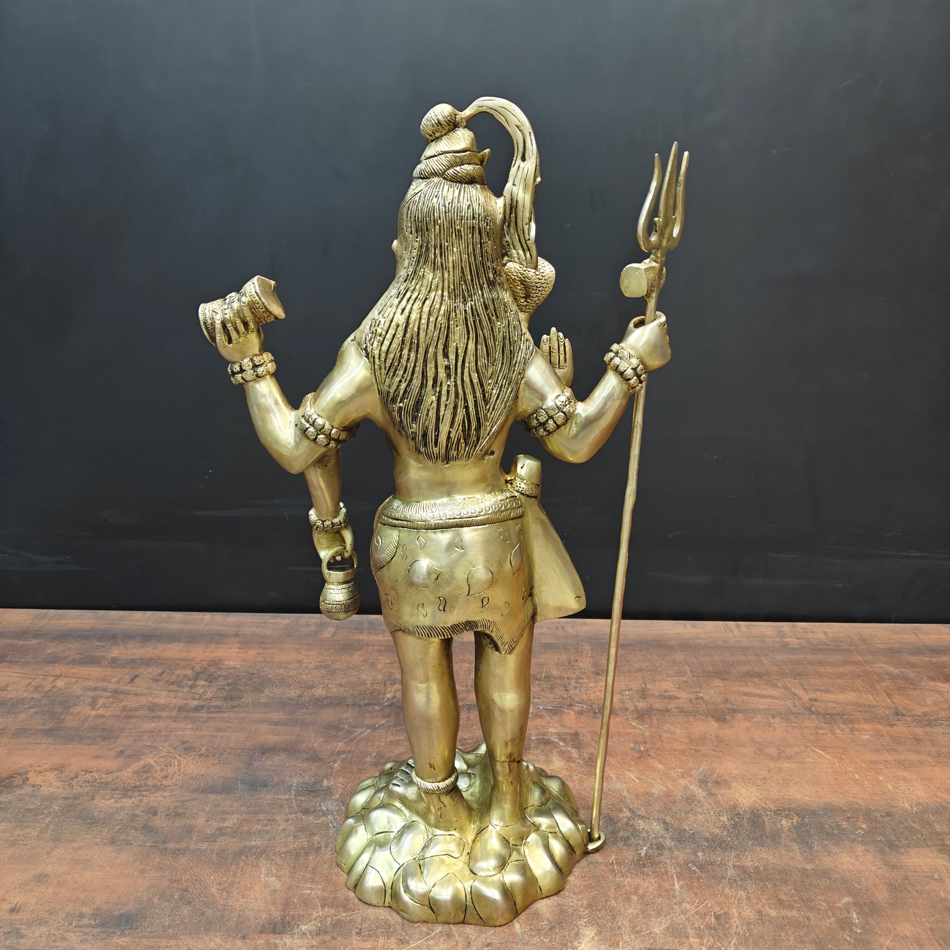 Brass Standing Lord Shiva Statue 2 Feet - Image 8