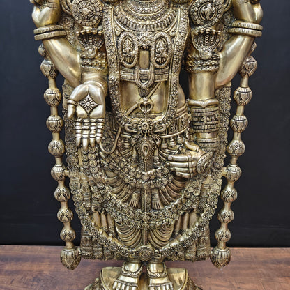 Brass Large Venkateshwara Tirupati Balaji Idol 4 Feet by vendor-unknown - Hindu Gods (View 5)