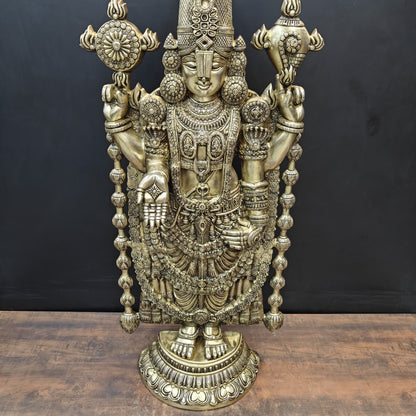 Brass Large Venkateshwara Tirupati Balaji Idol 4 Feet by vendor-unknown - Hindu Gods (View 6)