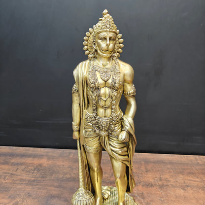 Brass Standing Hanuman Statue For Home Decor 2 Feet by vendor-unknown - Hindu Gods (View 5)