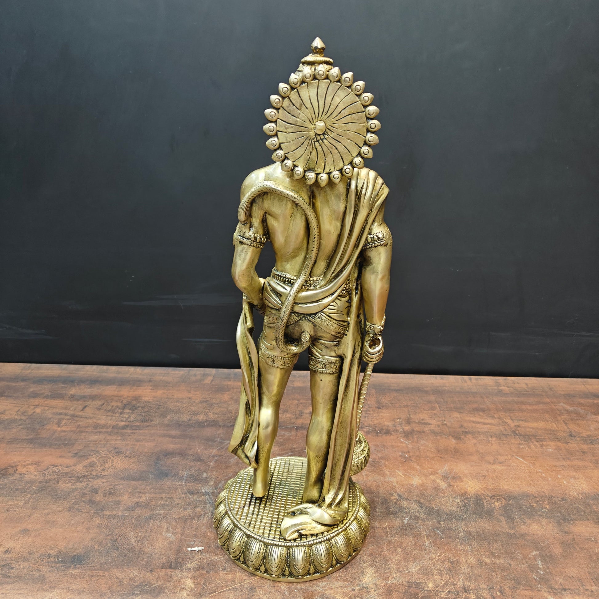 Brass Standing Hanuman Statue For Home Decor 2 Feet - Image 6