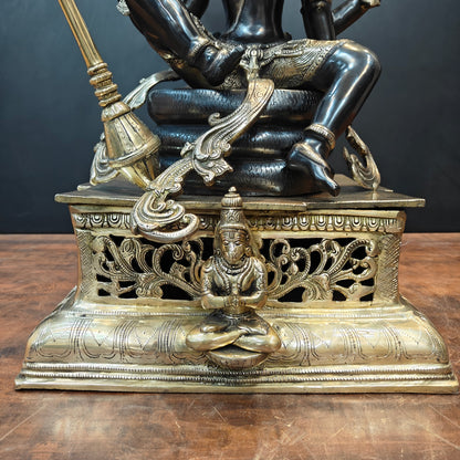 Brass Large Exclusive Vishnu Idol Black Patina Finish 2.5 Feet by vendor-unknown - Hindu Gods (View 8)