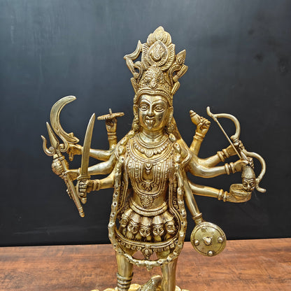 Brass Goddess Kali Mata Idol With Ten Arms 27 Inch by vendor-unknown - Hindu Gods (View 2)