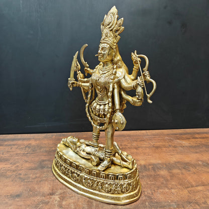 Brass Goddess Kali Mata Idol With Ten Arms 27 Inch by vendor-unknown - Hindu Gods (View 7)