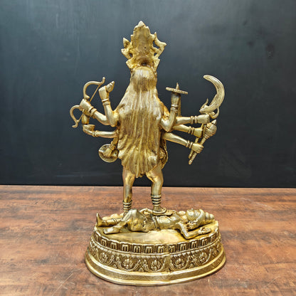 Brass Goddess Kali Mata Idol With Ten Arms 27 Inch by vendor-unknown - Hindu Gods (View 10)
