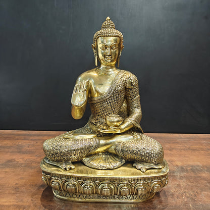 Brass Superfine Blessing Buddha Statue 2 Feet by vendor-unknown - Buddha (View 3)