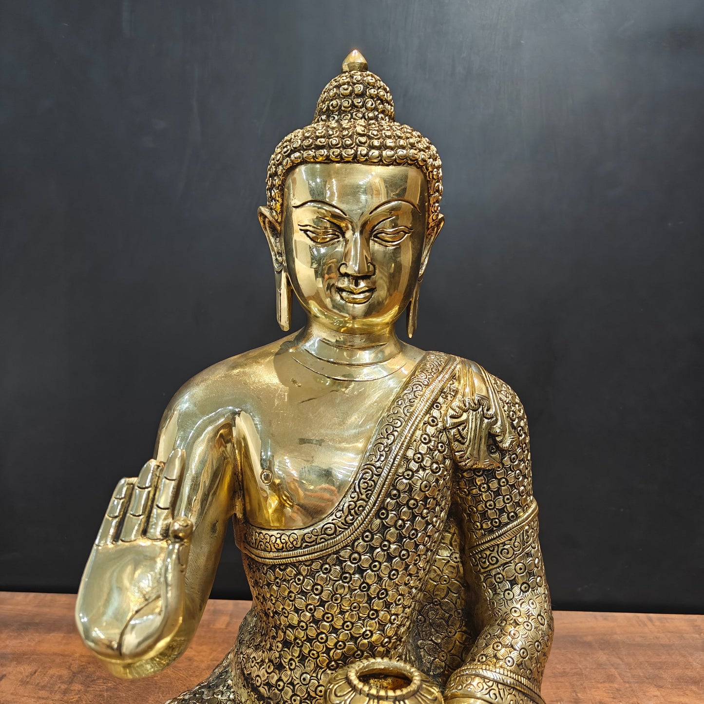 Brass Superfine Blessing Buddha Statue 2 Feet