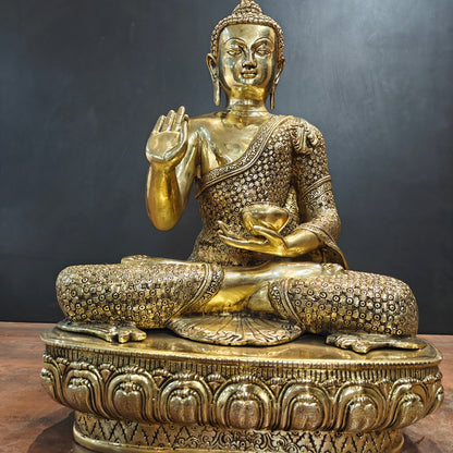 Brass Superfine Blessing Buddha Statue 2 Feet by vendor-unknown - Buddha (View 6)