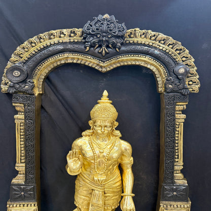 Brass Large Superfine Standing Hanuman Statue With Frame 5 Feet by vendor-unknown - Hindu Gods (View 3)