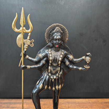Brass Divine Goddess Universal Mother Kali Statue Black Patina Finish 3 Feet by vendor-unknown - Hindu Gods (View 2)