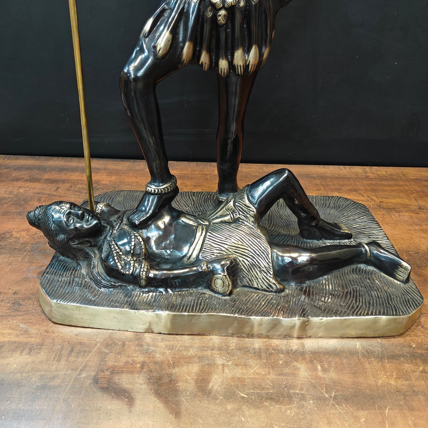 Brass Divine Goddess Universal Mother Kali Statue Black Patina Finish 3 Feet