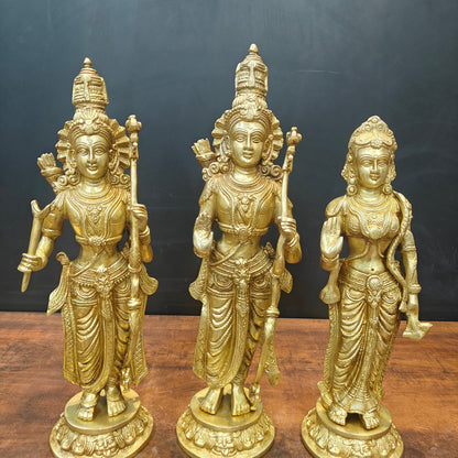 Brass Exquisite Lord Rama Darbar Idols Set 20 Inches by vendor-unknown - Hindu Gods (View 2)