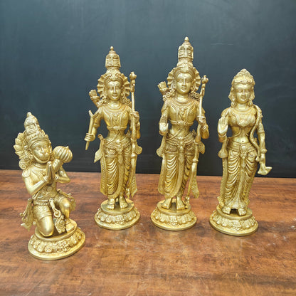 Brass Exquisite Lord Rama Darbar Idols Set 20 Inches by vendor-unknown - Hindu Gods (View 3)