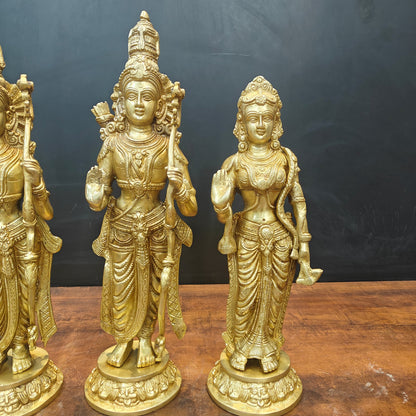 Brass Exquisite Lord Rama Darbar Idols Set 20 Inches by vendor-unknown - Hindu Gods (View 5)