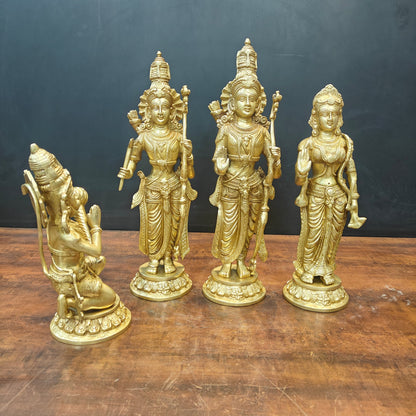 Brass Exquisite Lord Rama Darbar Idols Set 20 Inches by vendor-unknown - Hindu Gods (View 6)