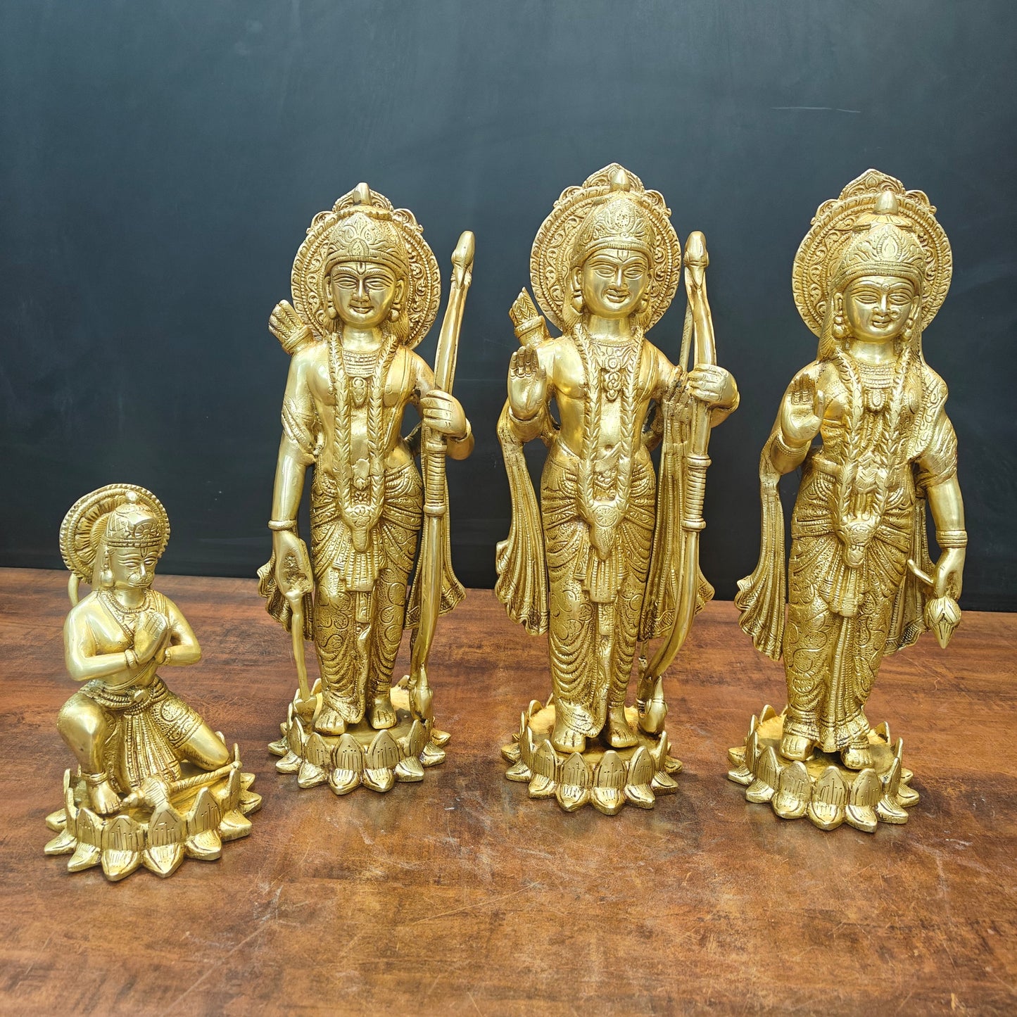 Brass Large Rama Darbar Idols For Home Temple Decor 1.5 Feet