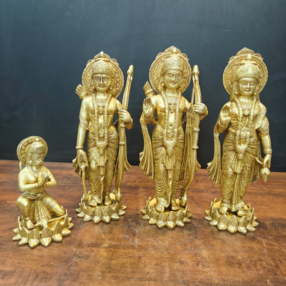 Brass Large Rama Darbar Idols For Home Temple Decor 1.5 Feet by vendor-unknown - Hindu Gods (View 3)