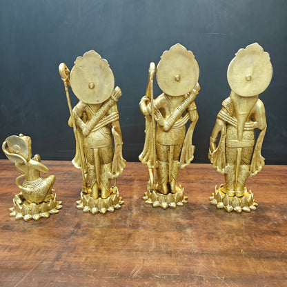 Brass Large Rama Darbar Idols For Home Temple Decor 1.5 Feet by vendor-unknown - Hindu Gods (View 6)