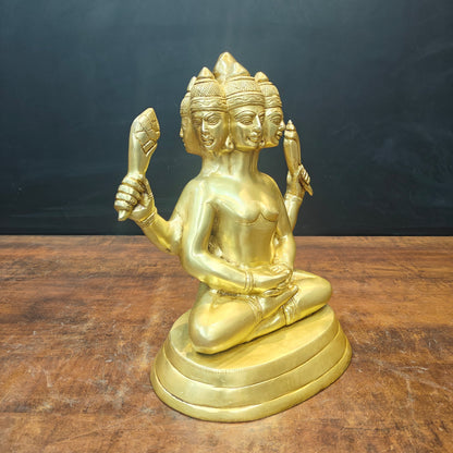 Brass Shanmukha Statue With Six Head 8 Inch by vendor-unknown - Hindu Gods (View 5)