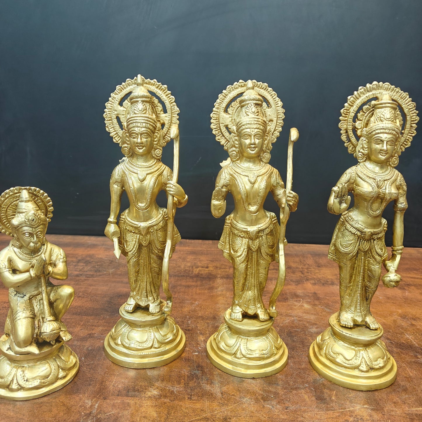 Brass Rama Darbar Statue For Home Temple Decor Set 1 Feet