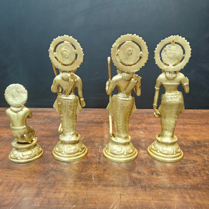 Brass Rama Darbar Statue For Home Temple Decor Set 1 Feet by vendor-unknown - Hindu Gods (View 7)