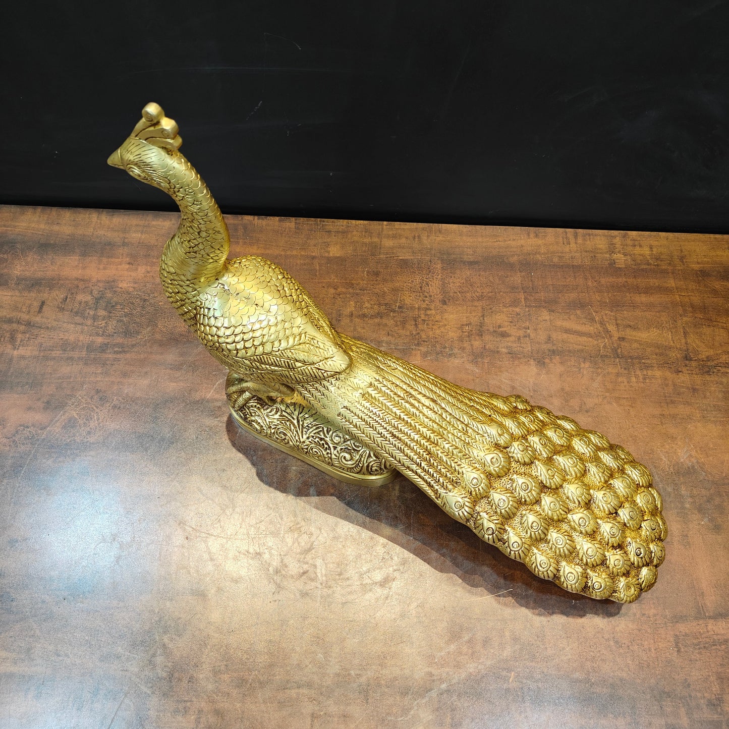 Brass Peacock Figurine Showpiece For Home Decor 20 Inch