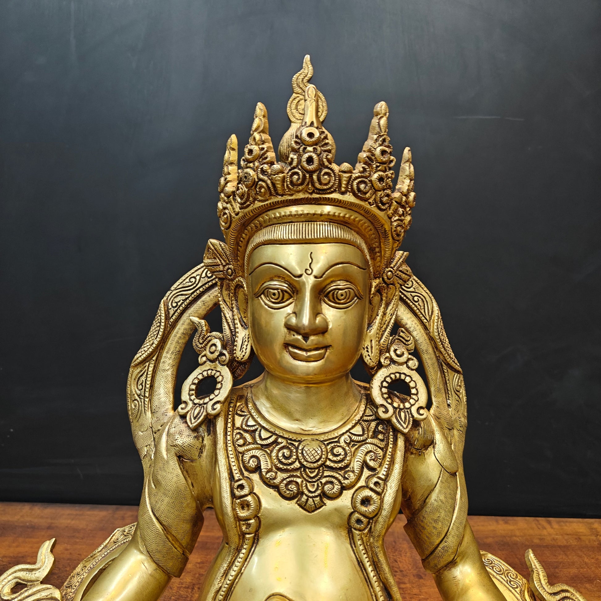 Brass Fine Large Kubera Idol God of Wealth & Prosperity 20 Inch - Image 4