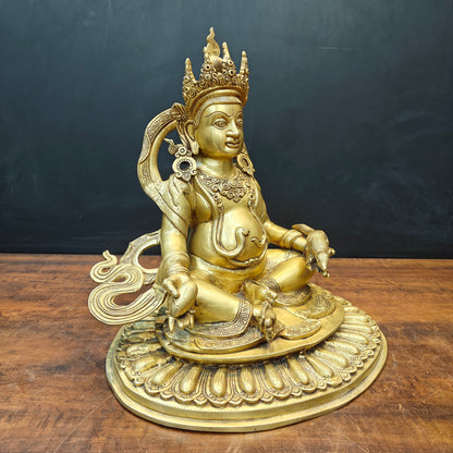 Brass Fine Large Kubera Idol God of Wealth & Prosperity 20 Inch by vendor-unknown - Hindu Gods (View 5)