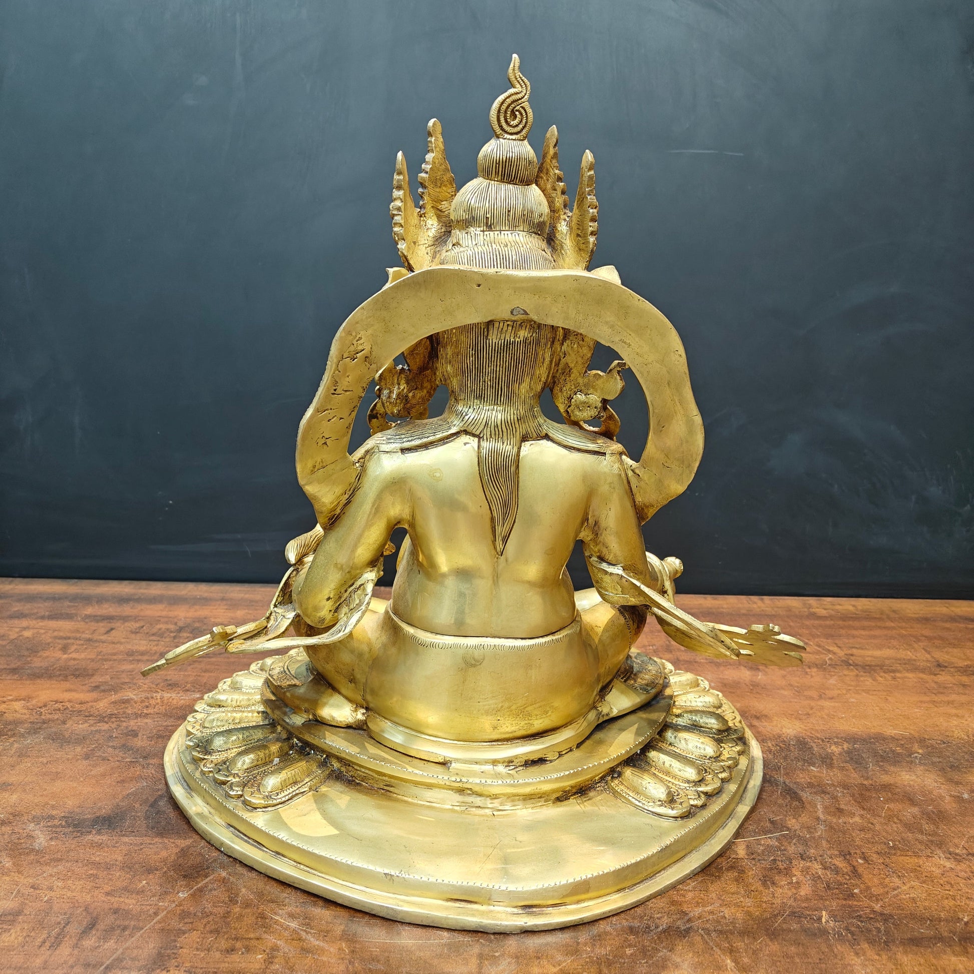 Brass Fine Large Kubera Idol God of Wealth & Prosperity 20 Inch - Image 8